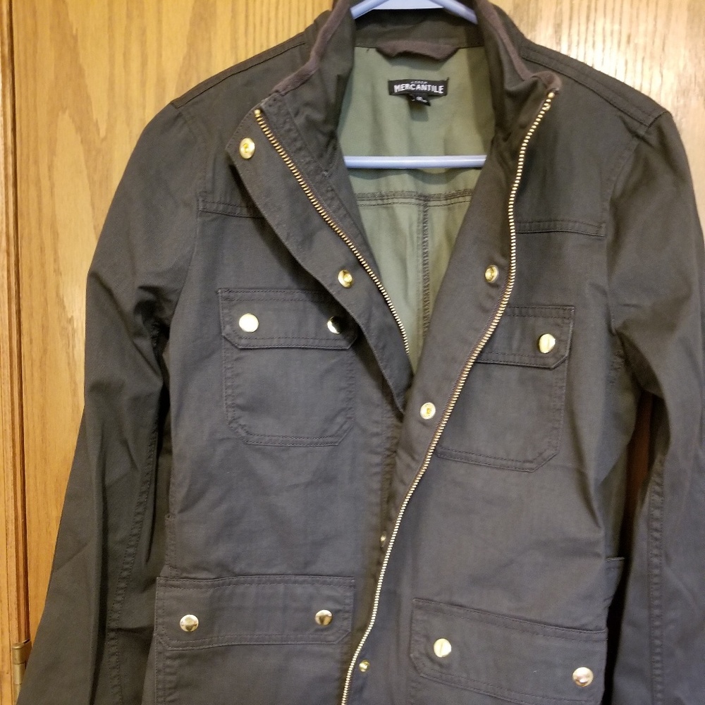 J. Crew brushed canvas utility fashion jacket
